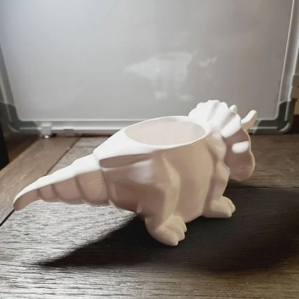 Dinosaur Triceratops Ceramic Succulent Planter Desk Boho Decorative Decor